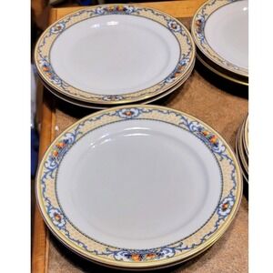 Set 2 Thomas Bavaria Delmonte Salad Plate Fruit Blue Scrolls Gold Trim Germany